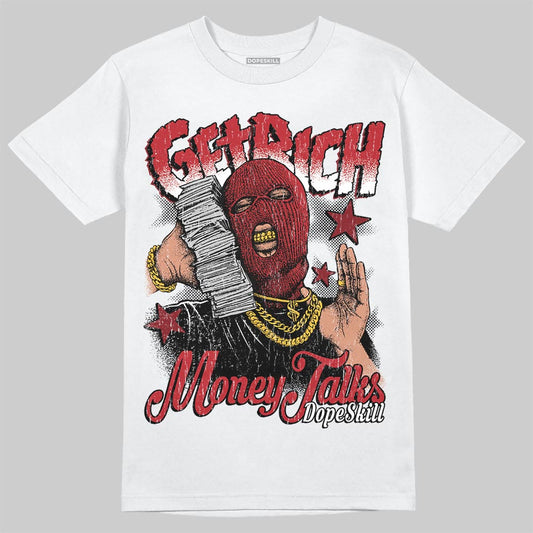 Air Foamposite One Cough Drop (2025) DopeSkill T-Shirt Get Rich Graphic Streetwear - White