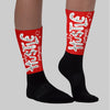 Fire Red 3s DopeSkill Sublimated Socks Hustle Graphic