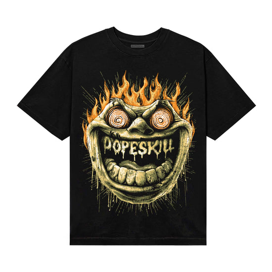Olive Sneakers DopeSkill T-Shirt Hellfire Graphic Streetwear - Black