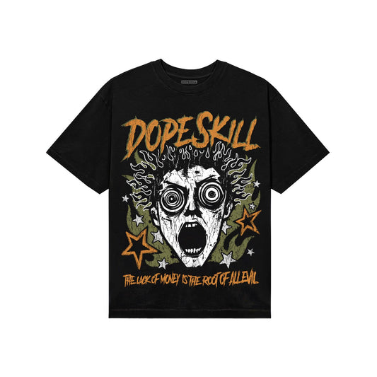 Olive Sneakers DopeSkill T-Shirt Root of Evil Graphic Streetwear - Black