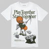 Olive Sneakers DopeSkill T-Shirt Play together, Stay together Graphic Streetwear - White 