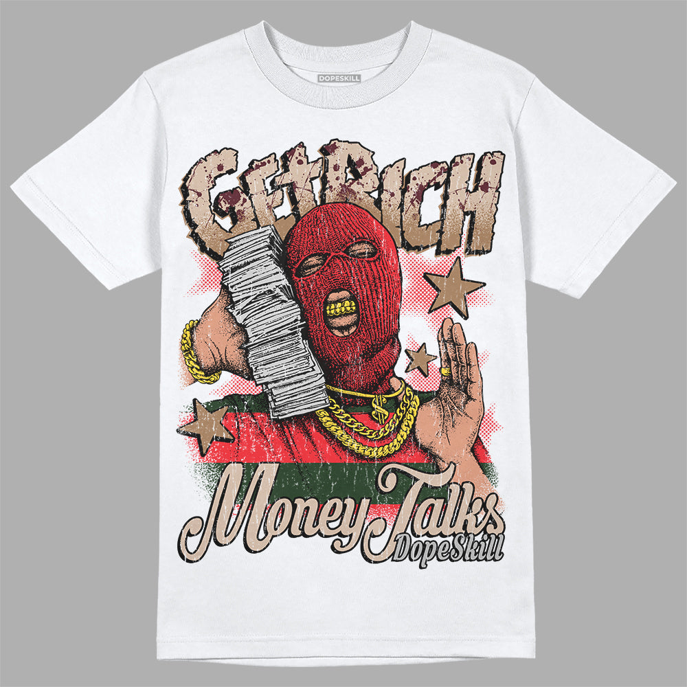 Dunk Low Freddy Krueger DopeSkill T-Shirt Get Rich Graphic Streetwear - White 