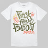 Olive Sneakers DopeSkill T-Shirt F#ck Around And Find Out Graphic Streetwear - White
