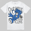 Jordan 3 True Blue DopeSkill T-Shirt Out Here Being Cute Graphic Streetwear - White 