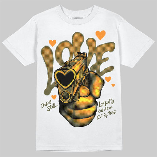 Olive Sneakers DopeSkill T-Shirt Love Shot Graphic Streetwear - White