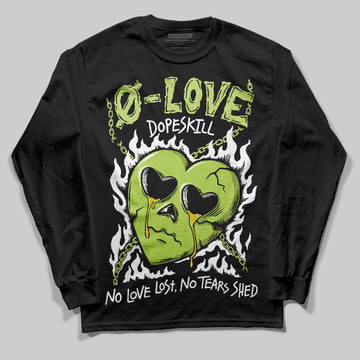 Jordan 13 Retro Bright Cactus DopeSkill Long Sleeve T-Shirt Crying Heart Graphic Streetwear - Black