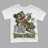 Jordan 4 Retro SE Craft Medium Olive DopeSkill Toddler Kids T-shirt Born To Be Rich Graphic Streetwear - White