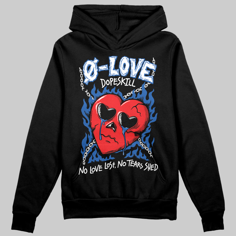 Jordan 12 “Blueberry” DopeSkill Hoodie Sweatshirt Crying Heart Graphic Streetwear - Black