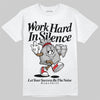 Dunk Low Panda White Black DopeSkill T-Shirt Work Hard In Silence Graphic Streetwear - White
