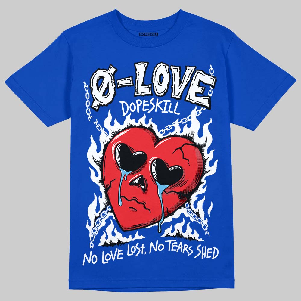 Jordan 12 “Blueberry” DopeSkill Royal T-shirt Crying Heart Graphic Streetwear