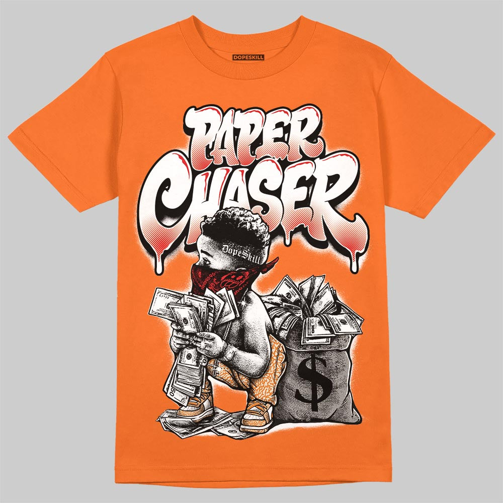 Jordan 3 “Orange Citrus” DopeSkill T-Shirt Paper Chaser Boy Graphic Streetwear - Orange