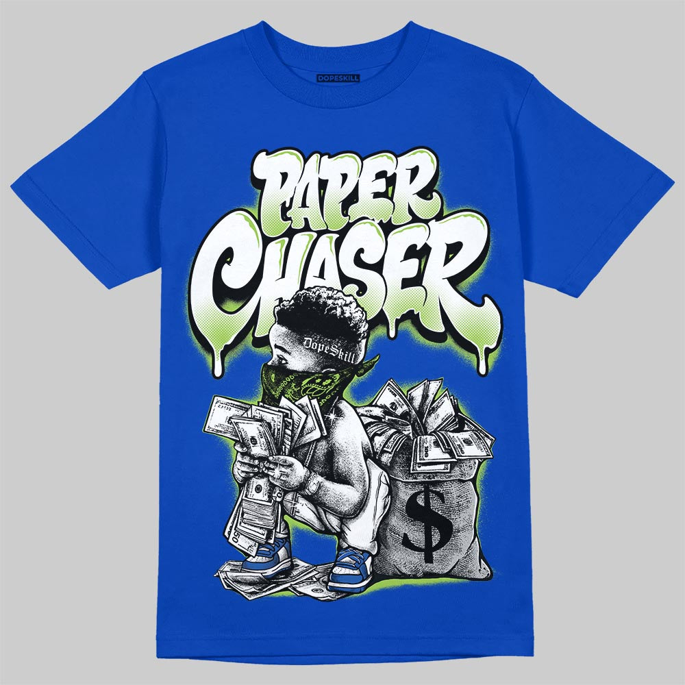 Air Griffey Max 1 Varsity Royal and Volt DopeSkill T-Shirt Paper Chaser Boy Graphic Streetwear - Royal 