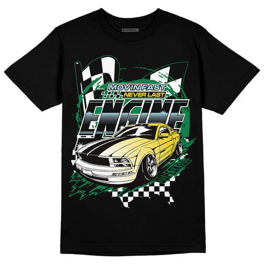 Jordan 5 “Lucky Green” DopeSkill T-Shirt ENGINE Tshirt Graphic Streetwear - Black