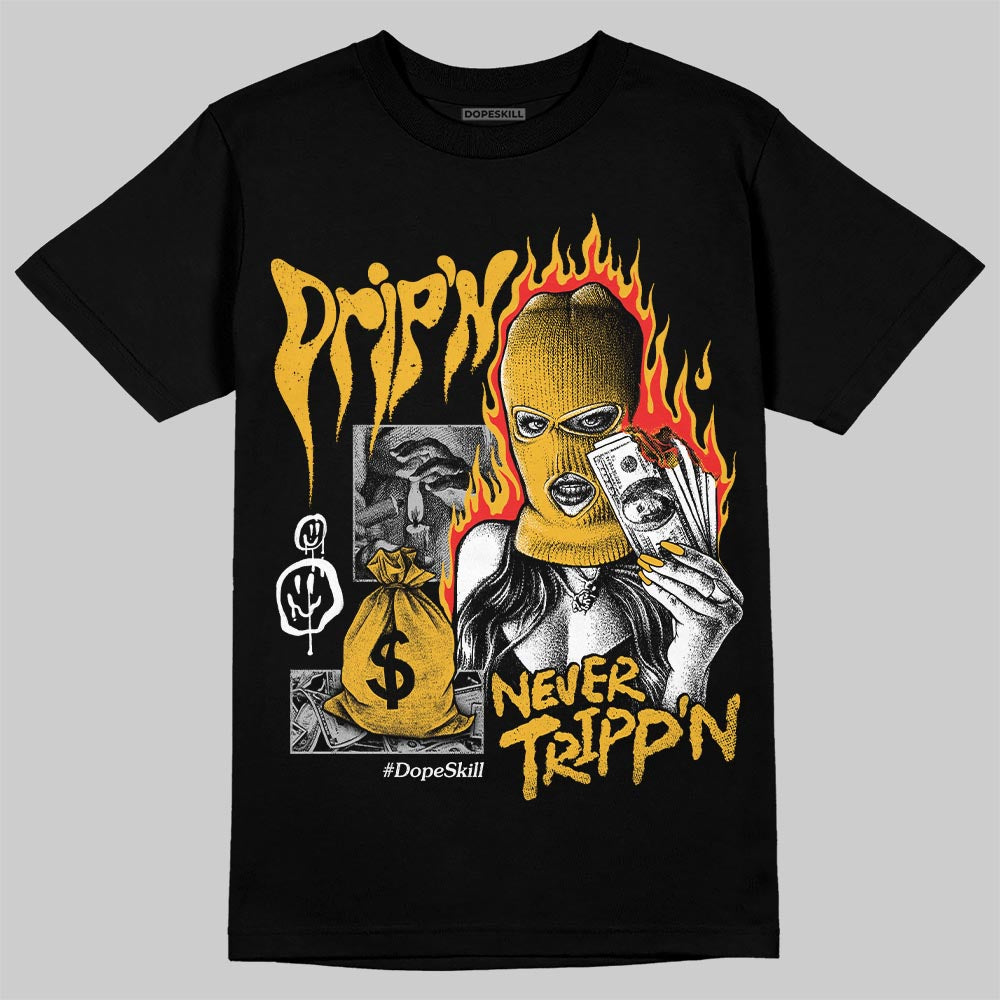 Jordan 5 'Tokyo' DopeSkill T-Shirt Drip'n Never Tripp'n Graphic Streetwear - Black