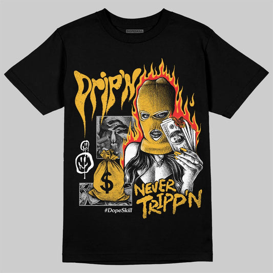 Jordan 5 'Tokyo' DopeSkill T-Shirt Drip'n Never Tripp'n Graphic Streetwear - Black