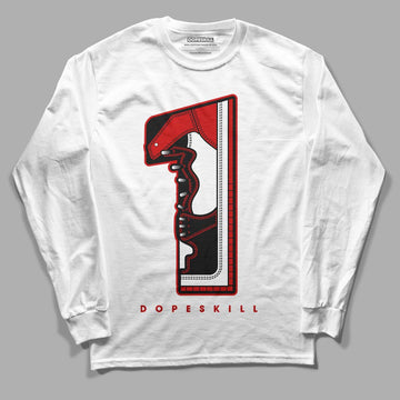 Jordan 1 Retro Low "Black Toe" DopeSkill Long Sleeve T-Shirt No.1 Graphic Streetwear - White