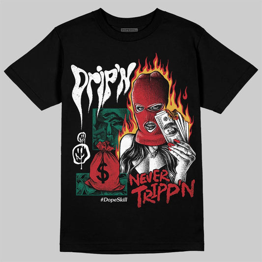 Jordan 3 Mexico 'El Vuelo' DopeSkill T-Shirt Drip'n Never Tripp'n Graphic Streetwear - Black