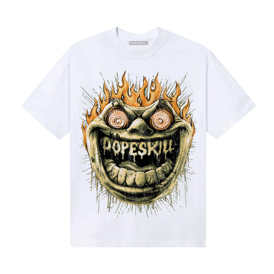 Olive Sneakers DopeSkill T-Shirt Hellfire Graphic Streetwear - White