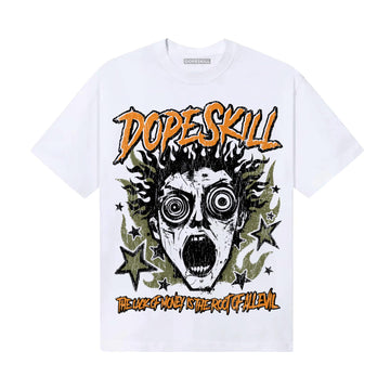 Olive Sneakers DopeSkill T-Shirt Root of Evil Graphic Streetwear - White