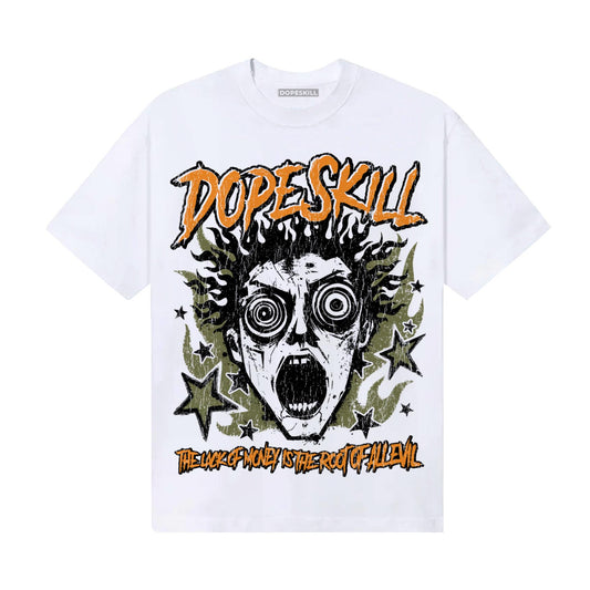 Olive Sneakers DopeSkill T-Shirt Root of Evil Graphic Streetwear - White