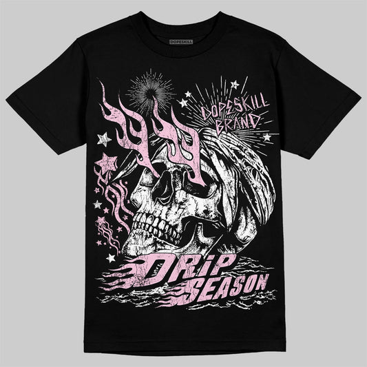 Pink Sneakers DopeSkill T-Shirt Drip Season Graphic Streetwear - Black