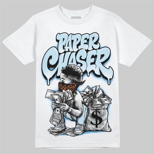 Jordan 1 Retro High Virgil Abloh Archive Alaska DopeSkill T-Shirt Paper Chaser Boy Graphic Streetwear - White