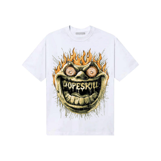 Olive Sneakers DopeSkill T-Shirt Hellfire Graphic Streetwear - White