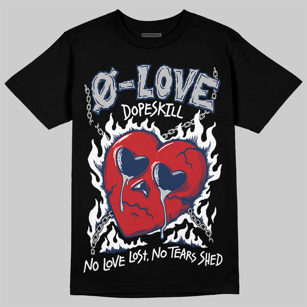 Jordan 4 SB “Summit White/Navy” DopeSkill T-Shirt Crying Heart Graphic Streetwear - Black