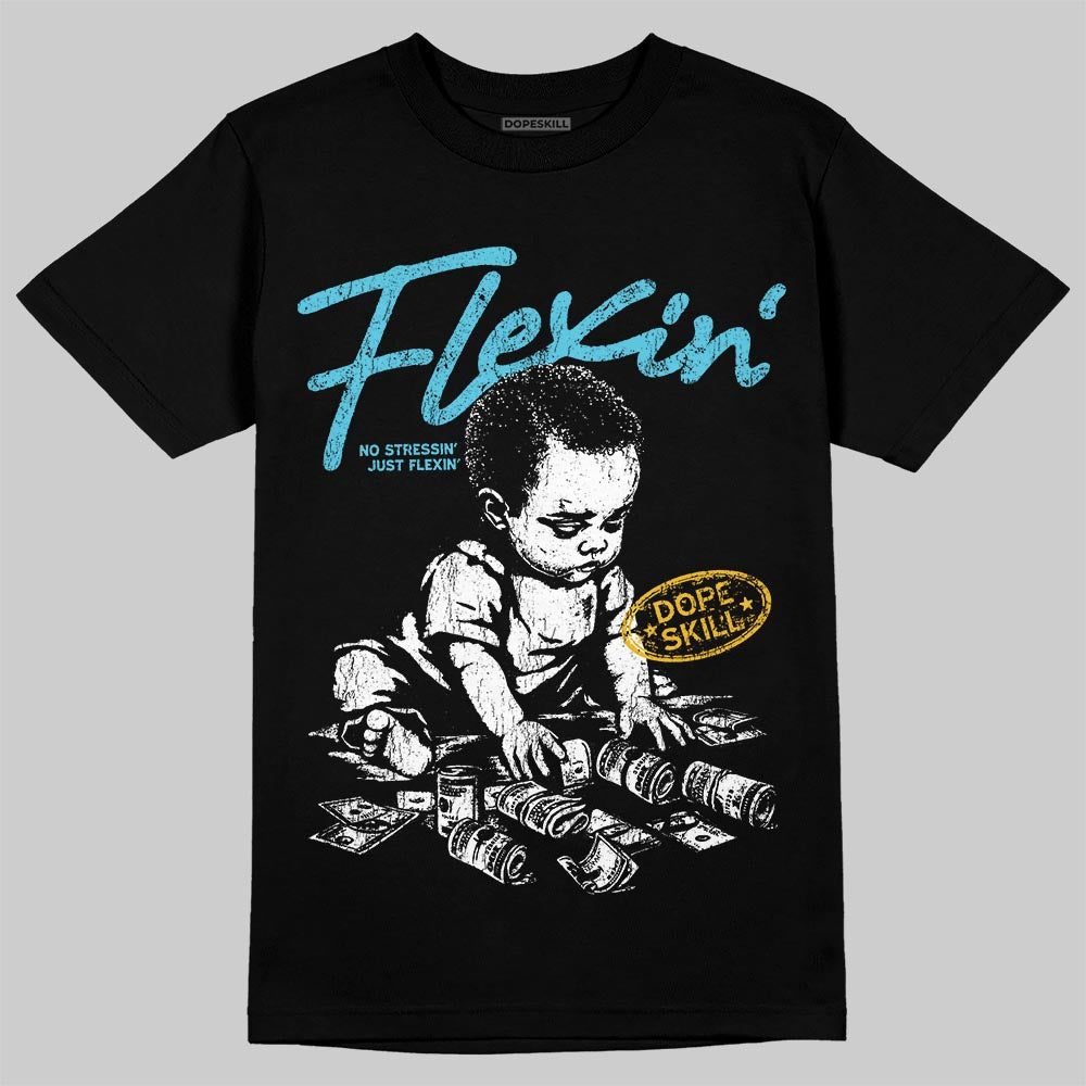 Jordan 11 Retro Gamma Blue (2025) DopeSkill T-Shirt Flexin' Graphic Streetwear - Black