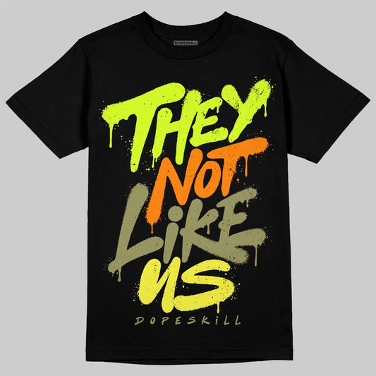 Olive Sneakers DopeSkill T-Shirt They Not Like Us Graphic Streetwear - Black