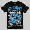 Jordan 1 High OG “UNC” Reimagined DopeSkill T-Shirt Crying Heart Graphic Streetwear - Black