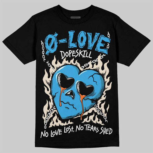 Jordan 1 High OG “UNC” Reimagined DopeSkill T-Shirt Crying Heart Graphic Streetwear - Black