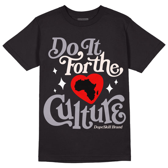 Jordan 2 Cement Grey DopeSkill T-Shirt Do It For The Culture Graphic Streetwear - Black