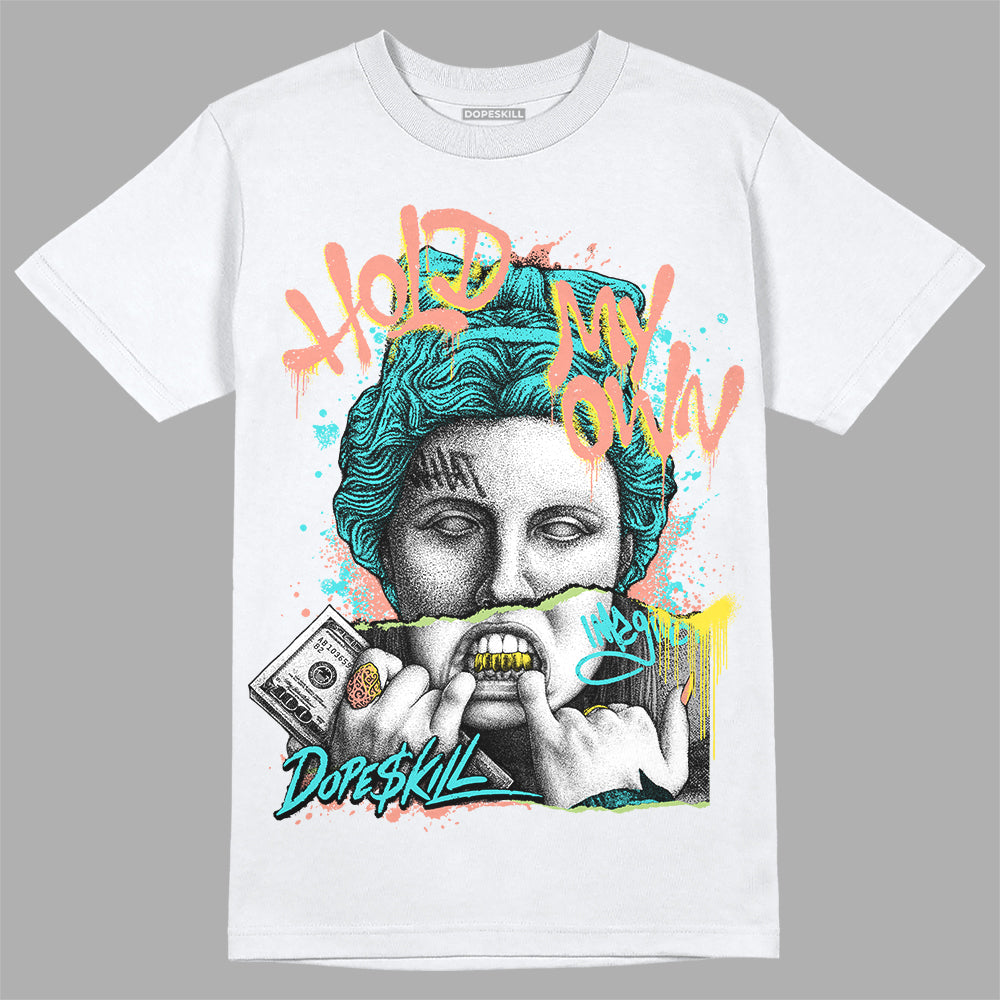 New Balance 9060 “Cyan Burst” DopeSkill T-Shirt Hold My Own Graphic Streetwear - White