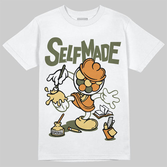 Olive Sneakers DopeSkill T-Shirt Self Made Graphic Streetwear - White
