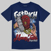 Jordan 1 High OG "Midnight Navy" DopeSkill Navy T-shirt Get Rich Graphic Streetwear