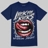 Jordan 12 Retro French Blue (2025) DopeSkill T-Shirt Lick My Kicks Graphic Streetwear -Navy