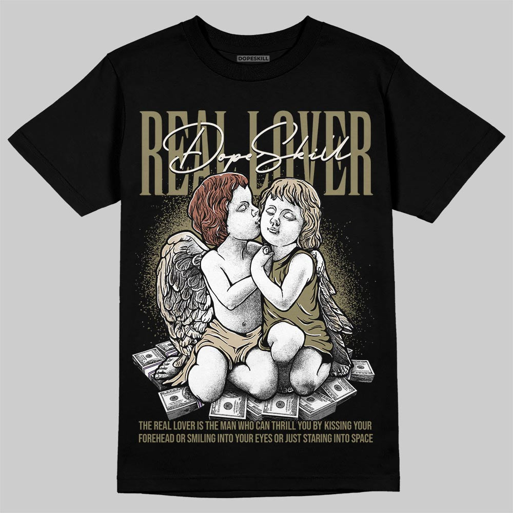 Jordan 6 Retro Neutral Olive DopeSkill T-Shirt Real Lover Graphic Streetwear - Black