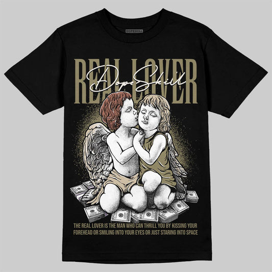 Jordan 6 Retro Neutral Olive DopeSkill T-Shirt Real Lover Graphic Streetwear - Black