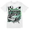 Jordan 1 High OG Green Glow DopeSkill T-Shirt ENGINE Tshirt Graphic Streetwear - White