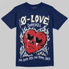 Jordan 4 SB “Summit White/Navy” DopeSkill T-Shirt Crying Heart Graphic Streetwear - Navy