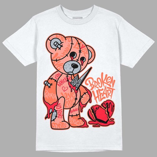 DJ Khaled x Jordan 5 Retro ‘Crimson Bliss’ DopeSkill T-Shirt Broken Heart Graphic Streetwear - White