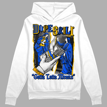 Royal Blue Sneakers DopeSkill Hoodie Sweatshirt Gotta Lotta Means Graphic Streetwear - WHite 