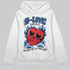 Jordan 12 “Blueberry” DopeSkill Hoodie Sweatshirt Crying Heart Graphic Streetwear - White