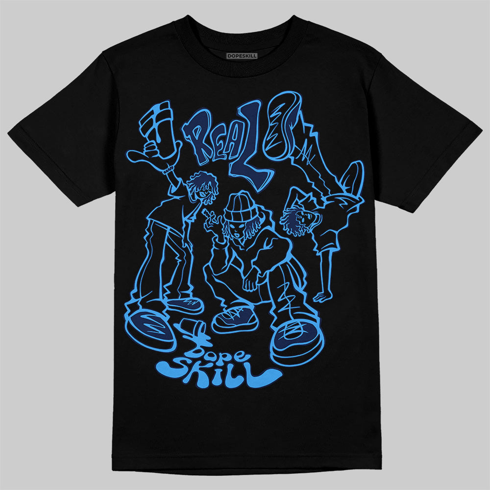 Jordan 3 "Midnight Navy" DopeSkill T-Shirt Real Y2K Players Graphic Streetwear - Black