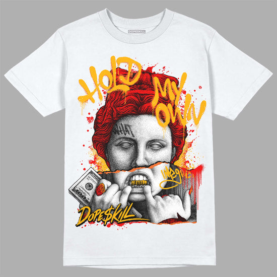 Red Sneakers DopeSkill T-Shirt Hold My Own Graphic Streetwear - White