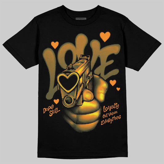 Olive Sneakers DopeSkill T-Shirt Love Shot Graphic Streetwear - Black
