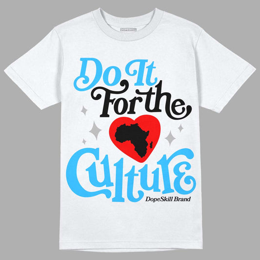 Jordan 2 Low "University Blue" DopeSkill T-Shirt Do It For The Culture Graphic Streetwear - White