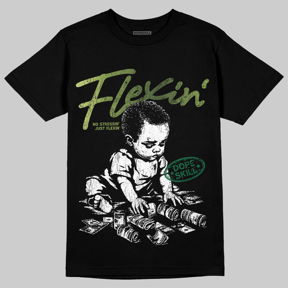 Foamposite Pro 'Pine Green' DopeSkill T-Shirt Flexin' Graphic Streetwear - Black