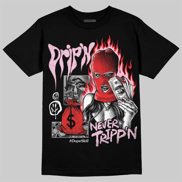 Awake NY x Air Jordan 5 Arctic Pink DopeSkill T-Shirt Drip'n Never Tripp'n Graphic Streetwear - Black